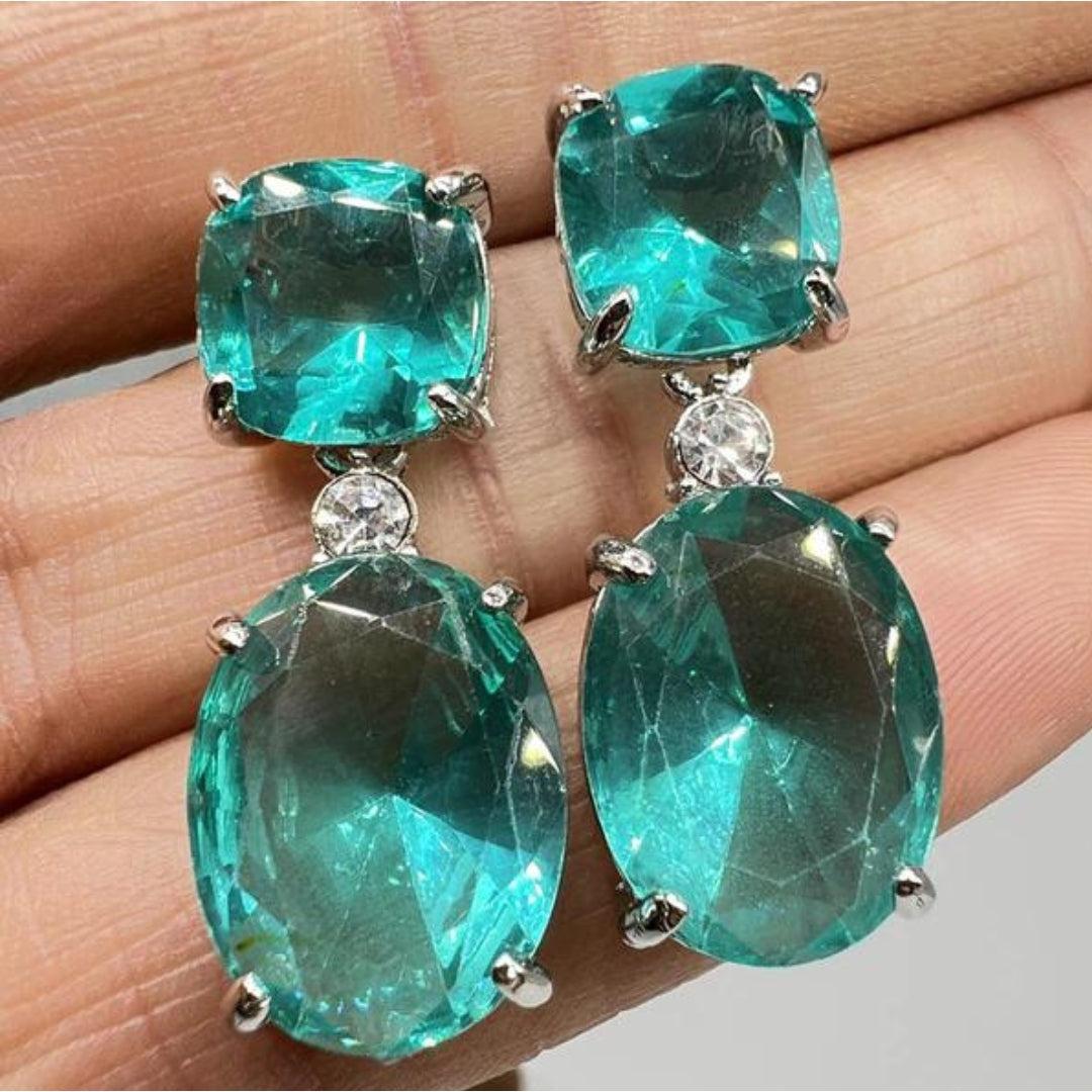Boho Earrings with Turquoise Gemstone in Sterling Silver Jula Jewelry