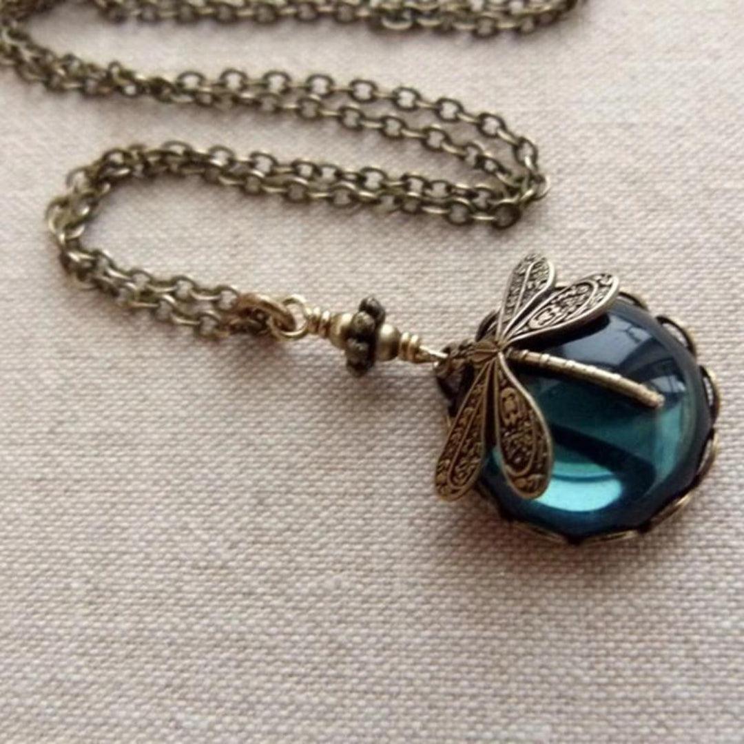 Vintage Dragonfly Necklace Jula Jewelry