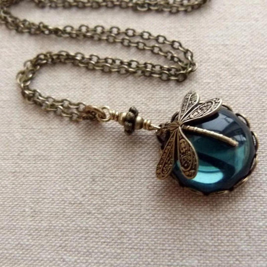 Vintage Dragonfly Necklace Jula Jewelry