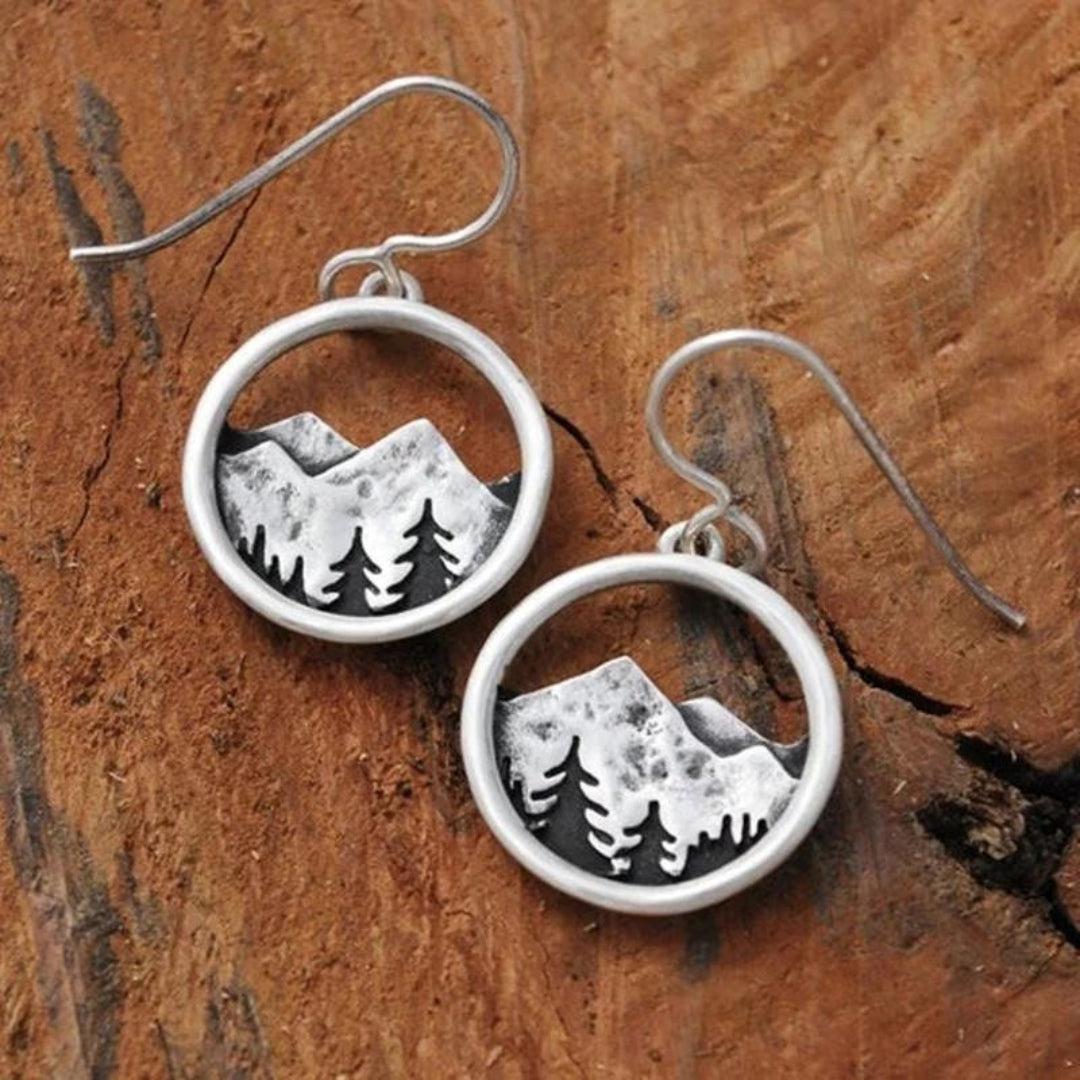 Boho Silver Mountain Earrings Jula Jewelry