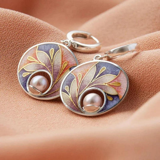 Acrylic earrings adorned with pearls Jula Jewelry