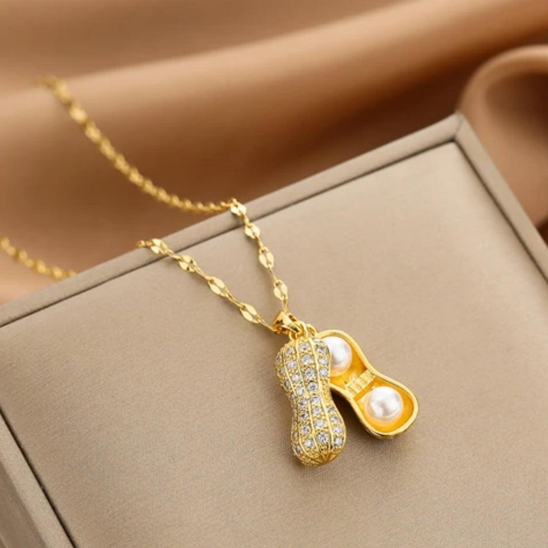 Chrysalis Pendant with Pearls in Gold Jula Jewelry