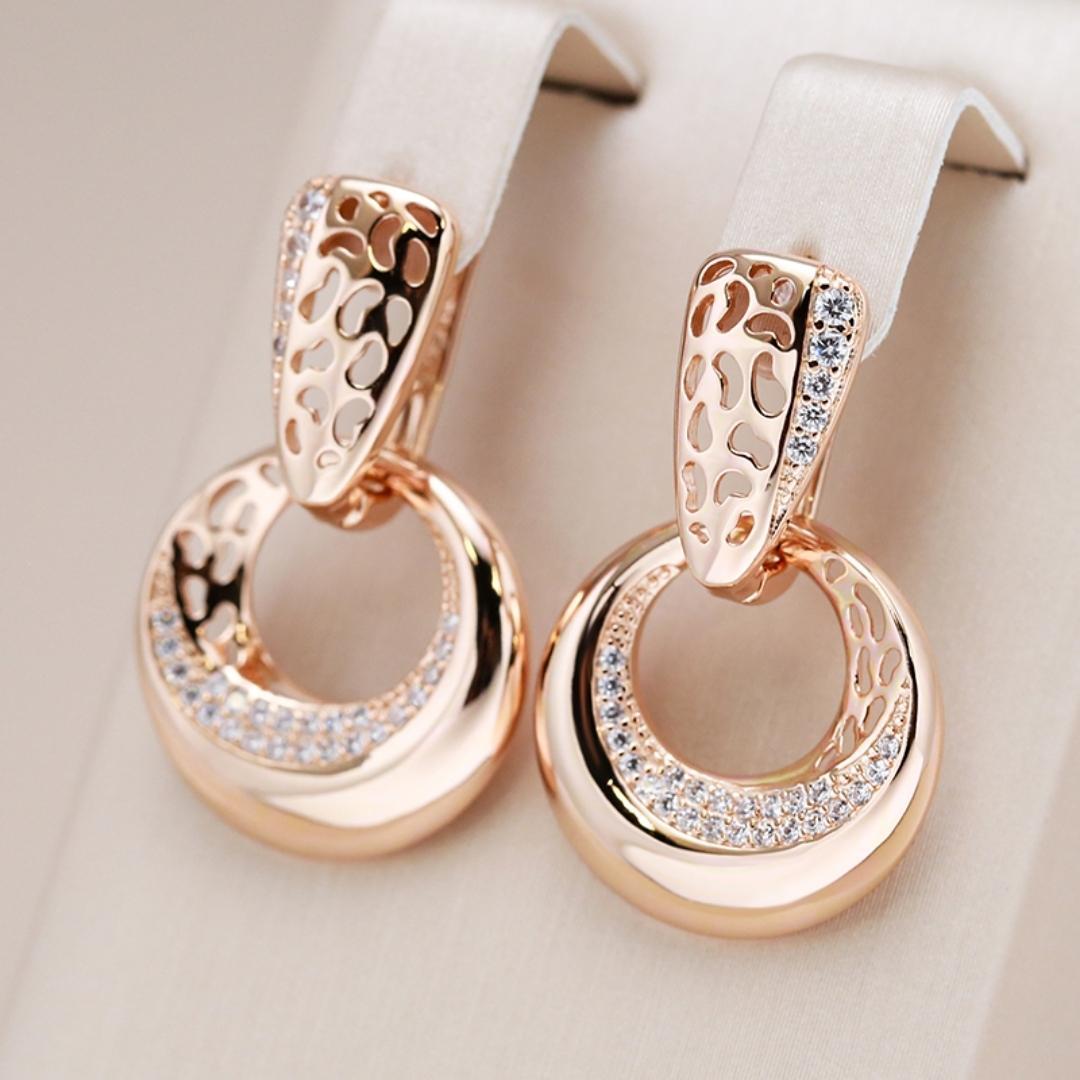 Elegant Gold Circle Earrings Jula Jewelry