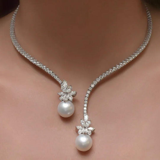 Elegant necklace crafted from lustrous silver. Jula Jewelry