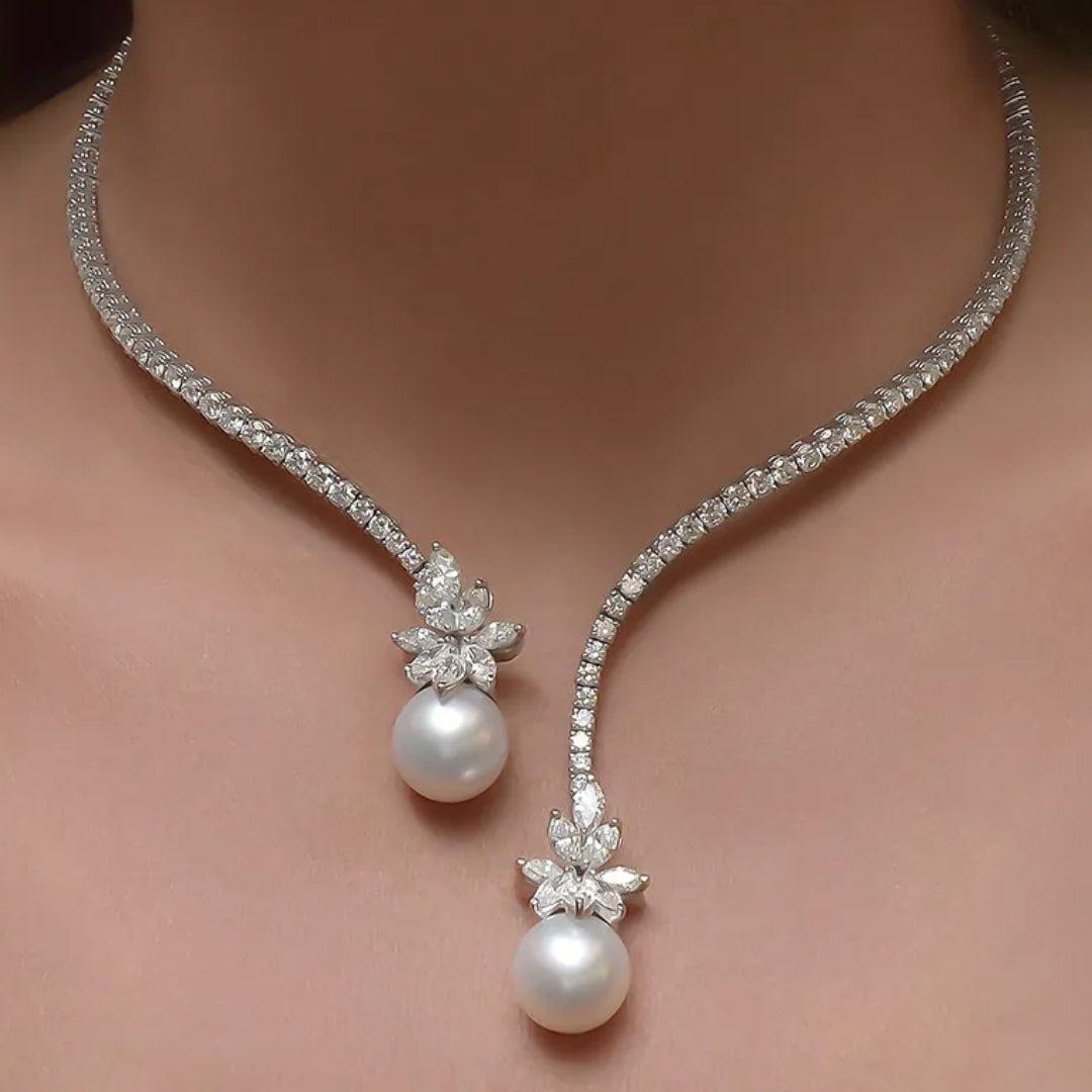 Elegant necklace crafted from lustrous silver. Jula Jewelry