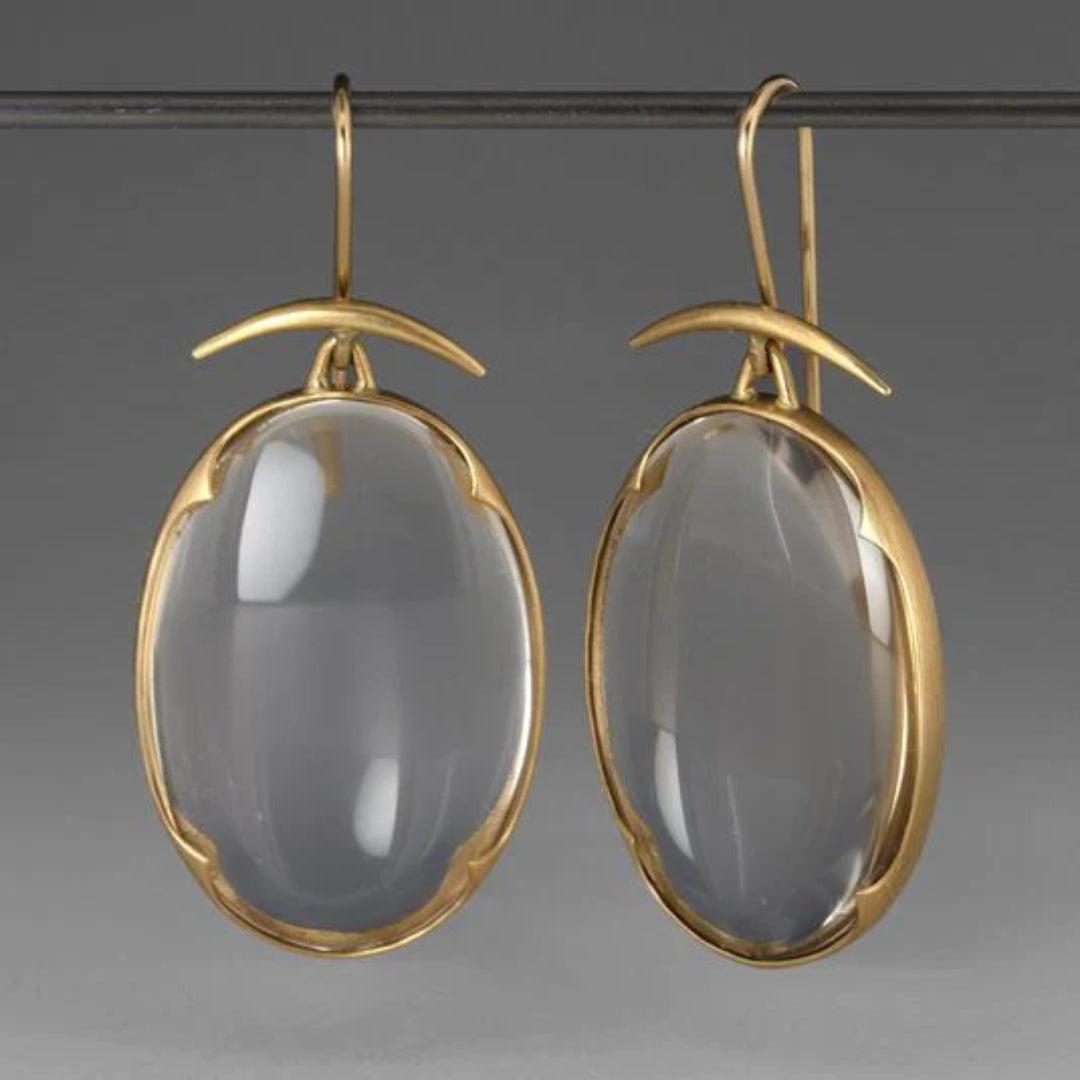 Vintage crystal and gold earrings Jula Jewelry