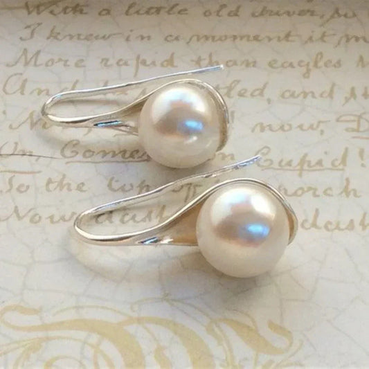 Vintage Pearl Teardrop Earrings Jula Jewelry