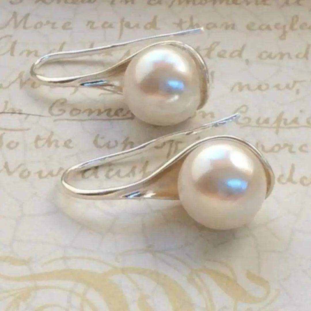 Elegant Pearl Drop Earrings Jula Jewelry