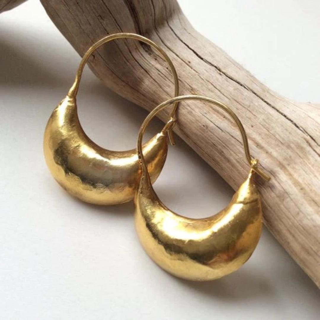 Vintage Gold Woven Earrings Jula Jewelry