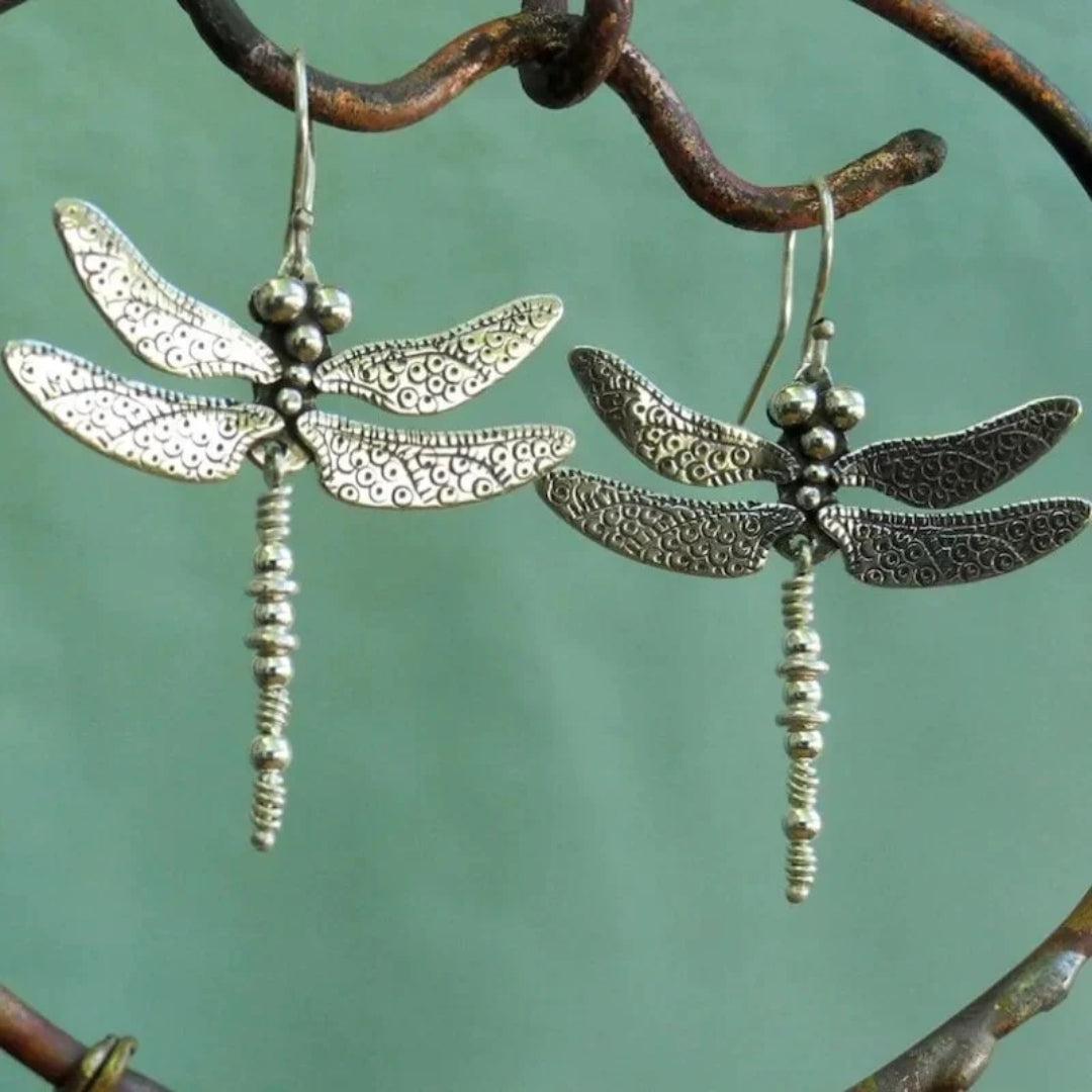 Sterling Silver Vintage Dragonfly Ear Jewelry Jula Jewelry