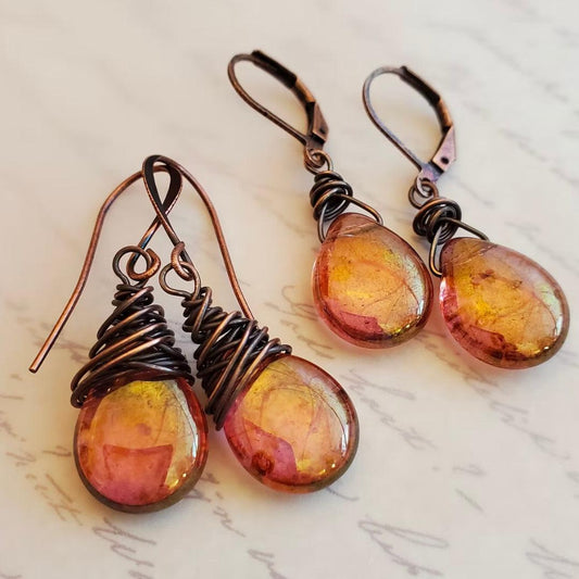 Vintage Glowworm Earrings Jula Jewelry