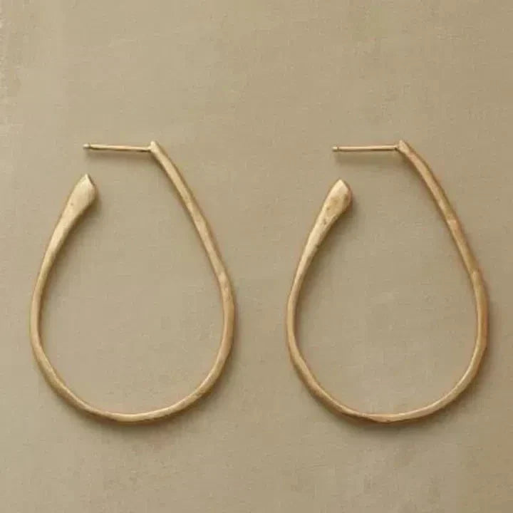 Vintage Golden Hoop Earrings Jula Jewelry
