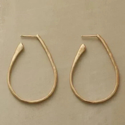 Vintage Golden Hoop Earrings Jula Jewelry