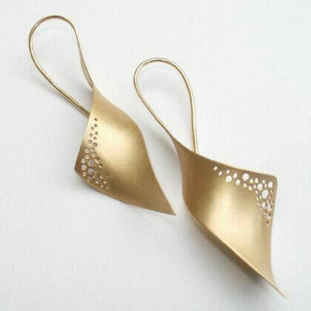 Vintage Gold Filigree Earrings Jula Jewelry