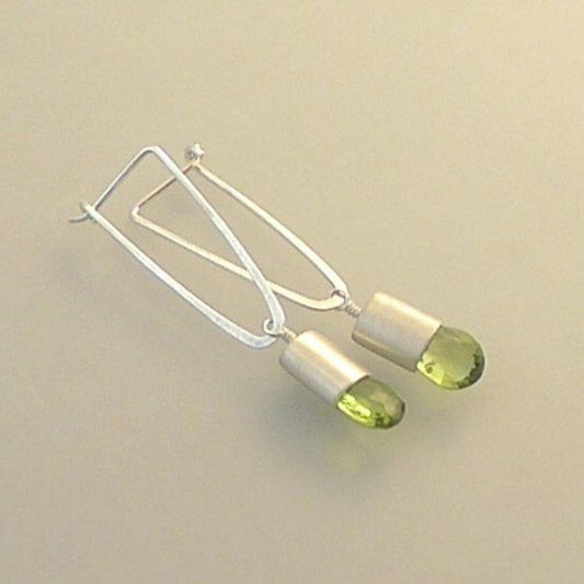 Vintage Olive Gemstone Earrings Jula Jewelry