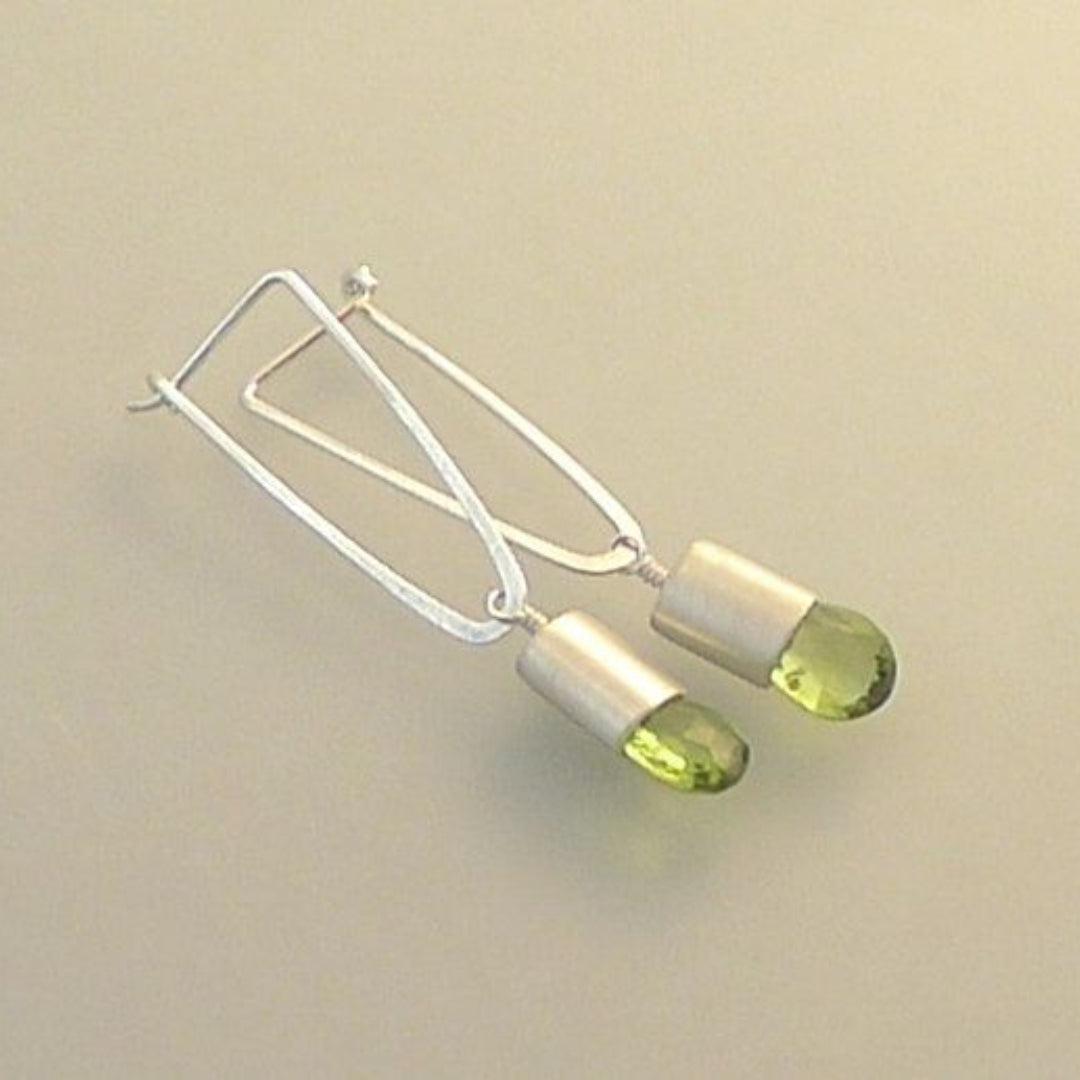 Vintage Olive Gemstone Earrings Jula Jewelry