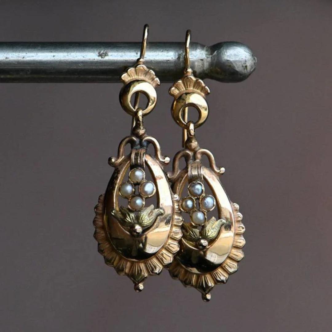 Gold-Plated Vintage Bug Earrings Jula Jewelry