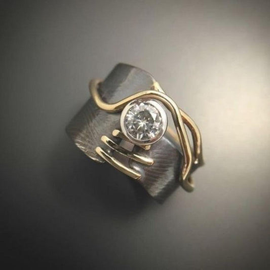 Dark Vintage Zirconia Ring Jula Jewelry