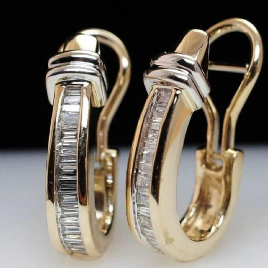 Vintage gold and diamond earrings Jula Jewelry