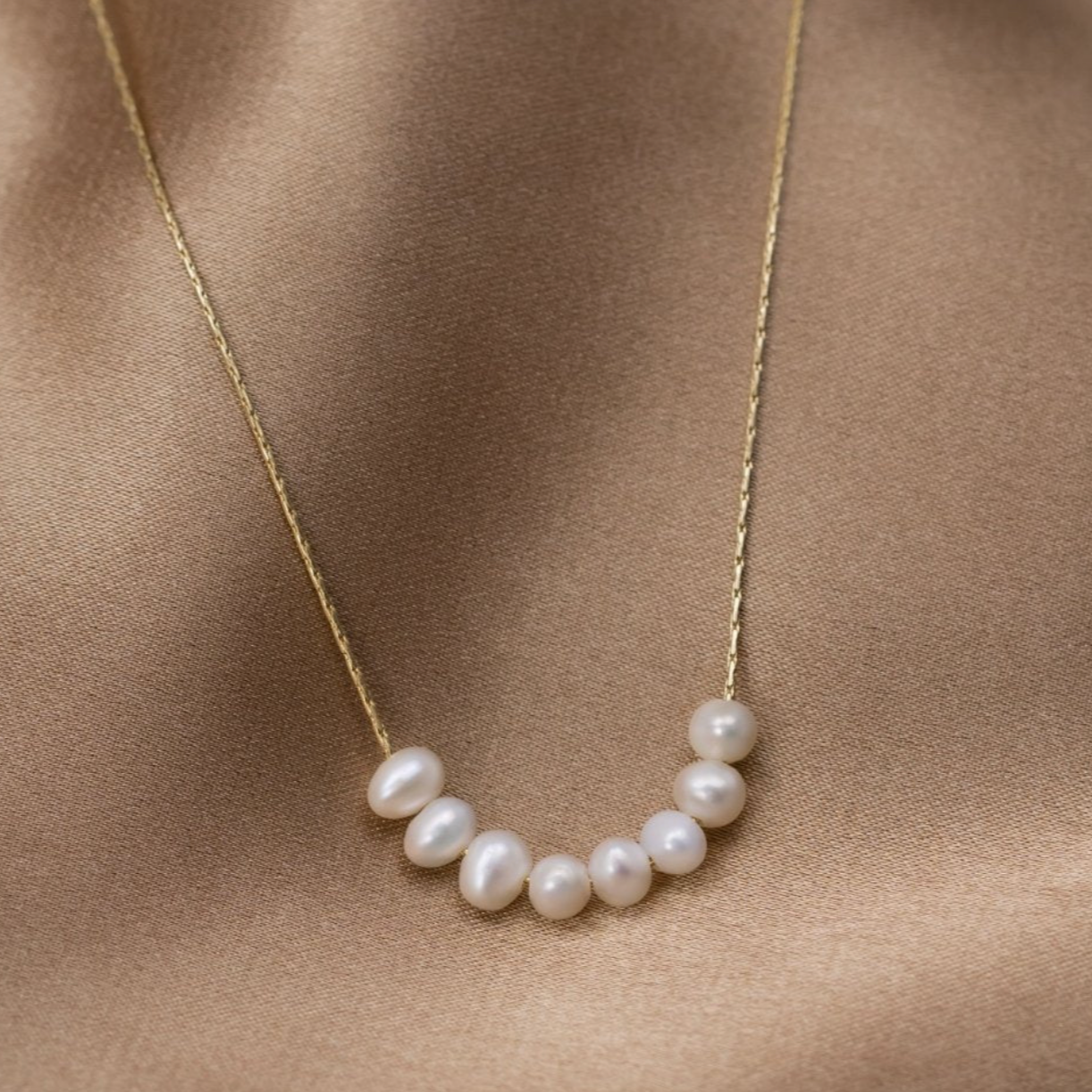 Gold Pearl Pendant Necklace Jula Jewelry