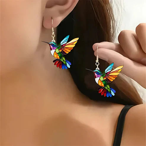 Beautiful Hummingbird Pendant with Bonus Earrings Jula Jewelry