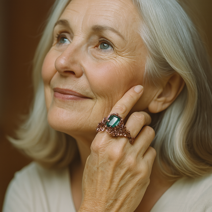 Nature Emerald Crystal Ring Jula Jewelry