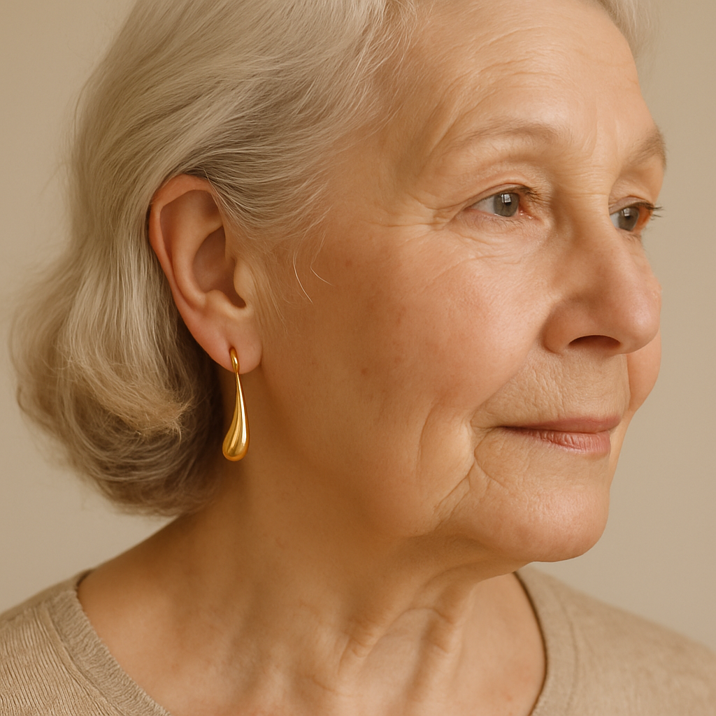 Certainly! Here's a slightly edited version:

Vintage Gold "Drop" Earrings Jula Jewelry