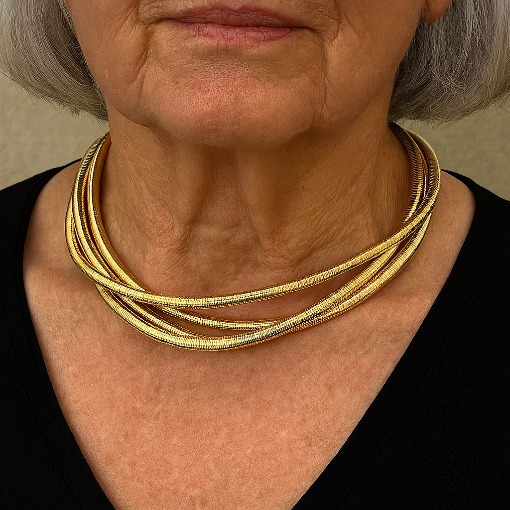 Vintage Layered Gold Necklace Jula Jewelry