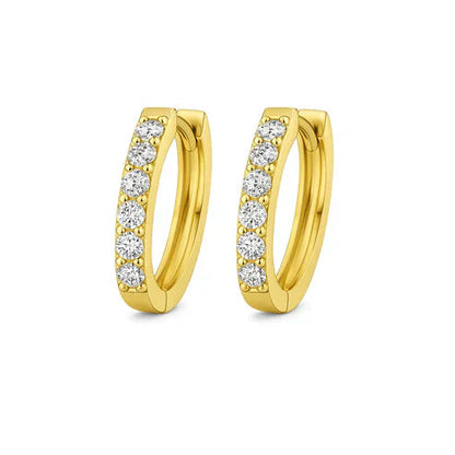 Moissanite Hoop Earrings. Jula Jewelry