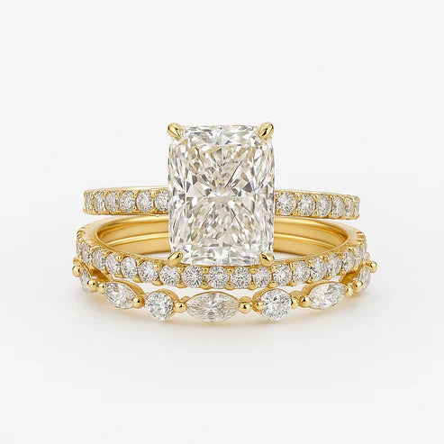 Jaily 3-Piece Wedding Ring Set Jula Jewelry