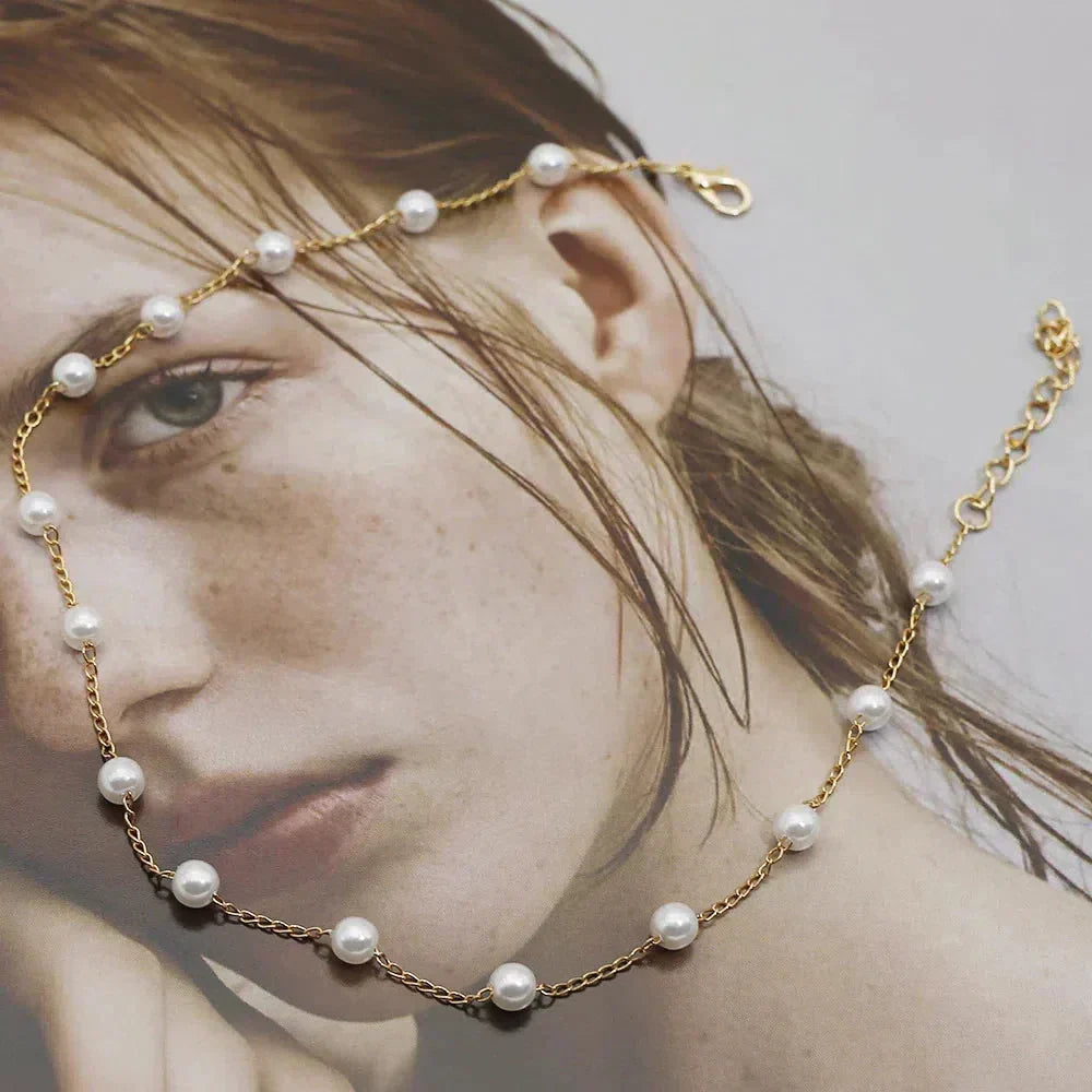 Golden Pearl Necklace Jula Jewelry