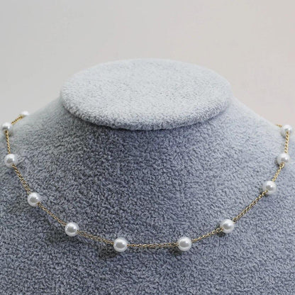 Golden Pearl Necklace Jula Jewelry