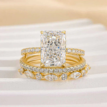 Jaily 3-Piece Wedding Ring Set Jula Jewelry