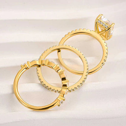 Jaily 3-Piece Wedding Ring Set Jula Jewelry