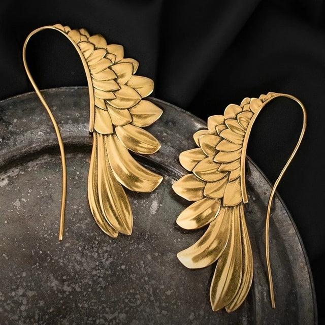Vintage Silver Winged Earrings Jula Jewelry