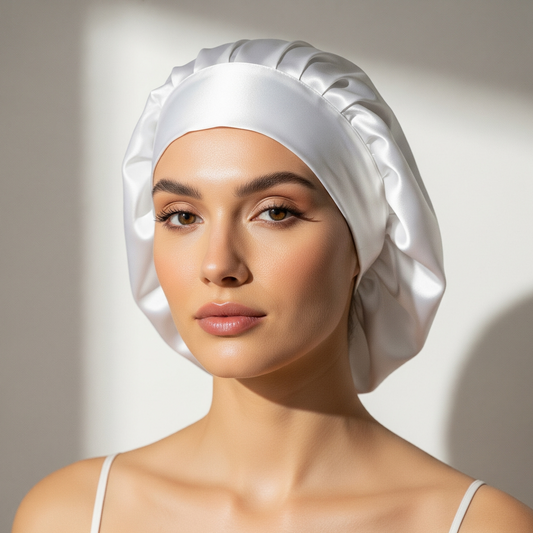 Satin Sleep Cap for Curls Overnight Hair Protection SleepingPillow