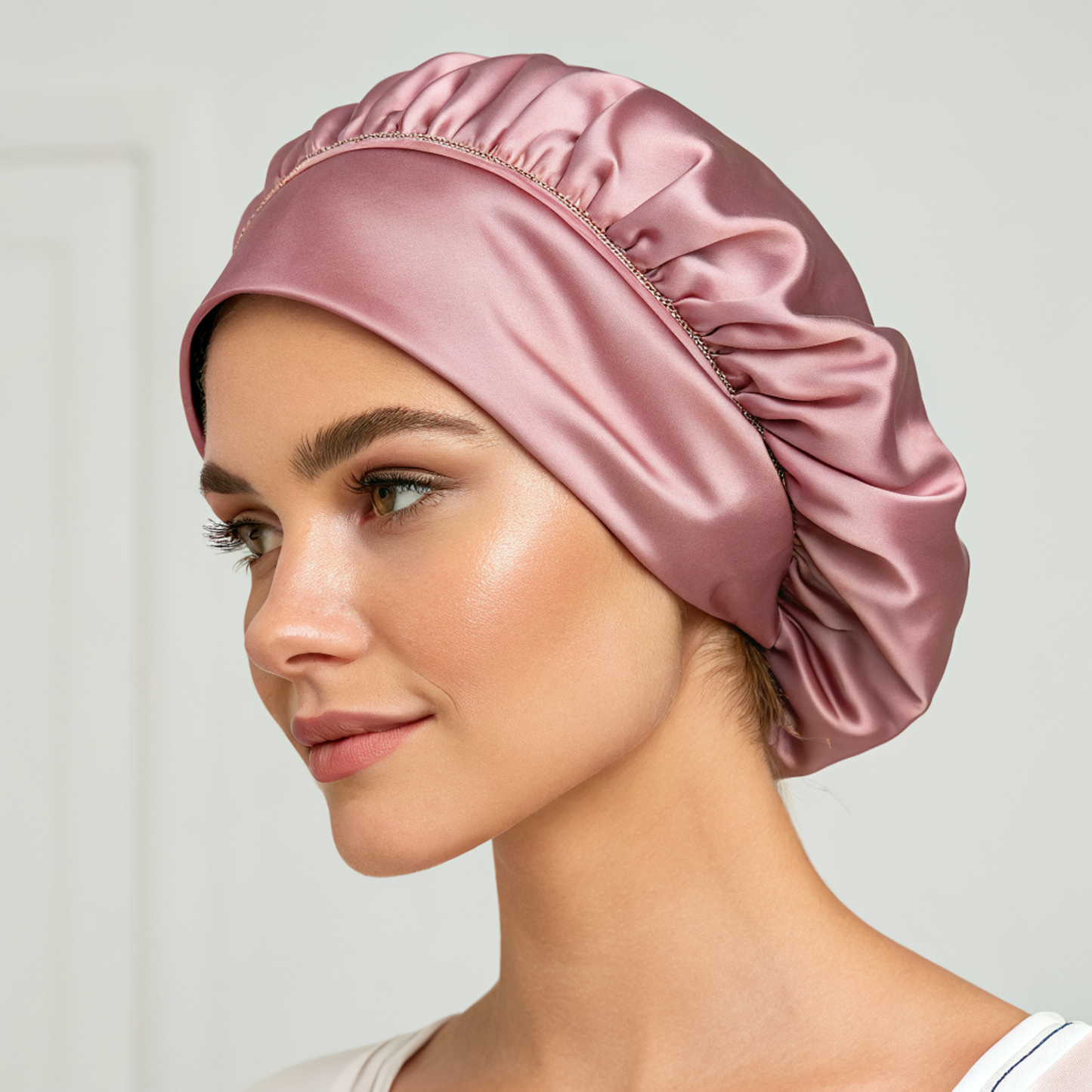 Silk Sleep Cap Soft Hair Protection for Overnight Use SleepingPillow
