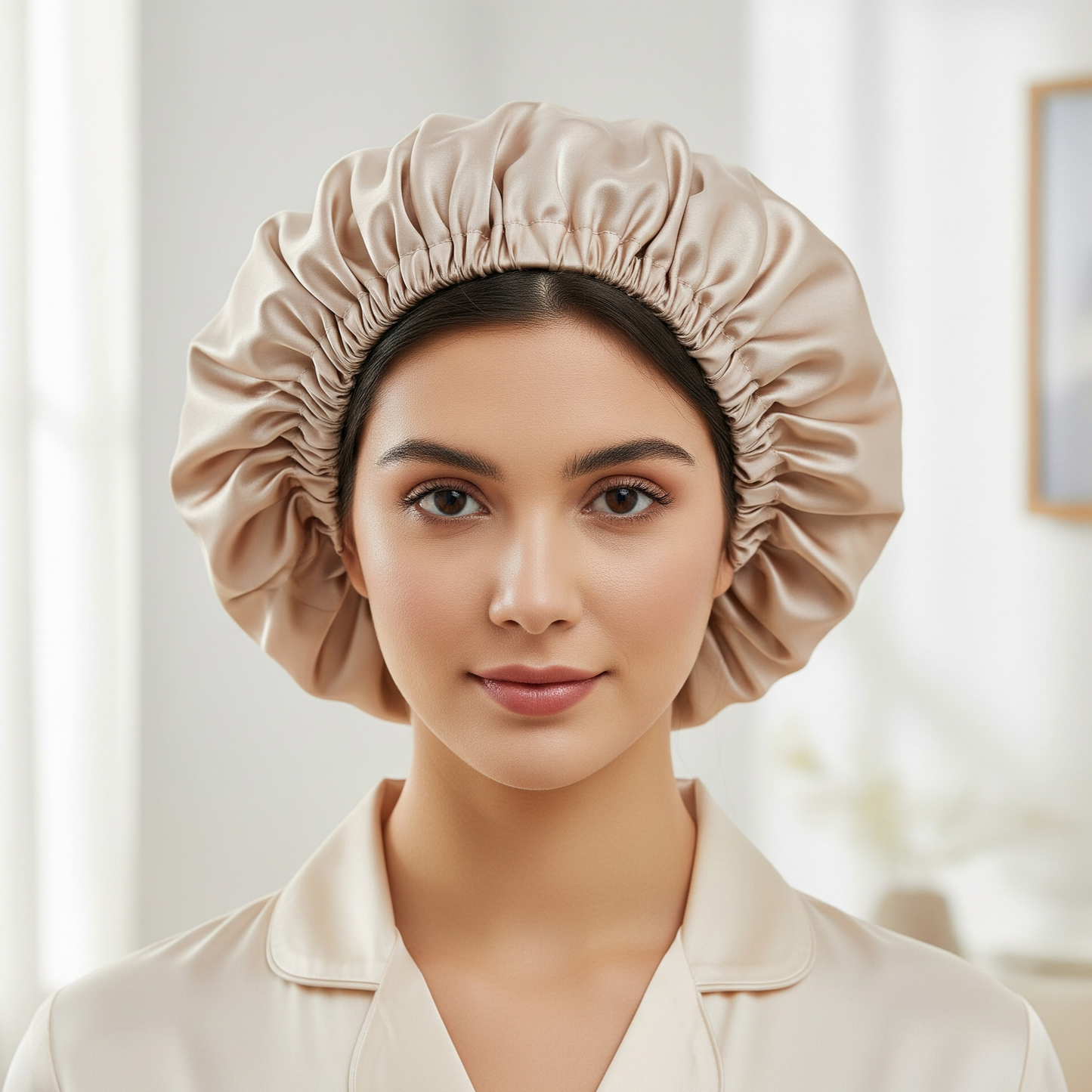 Silk Cap Anti Grease for Hair Care and Overnight Protection SleepingPillow