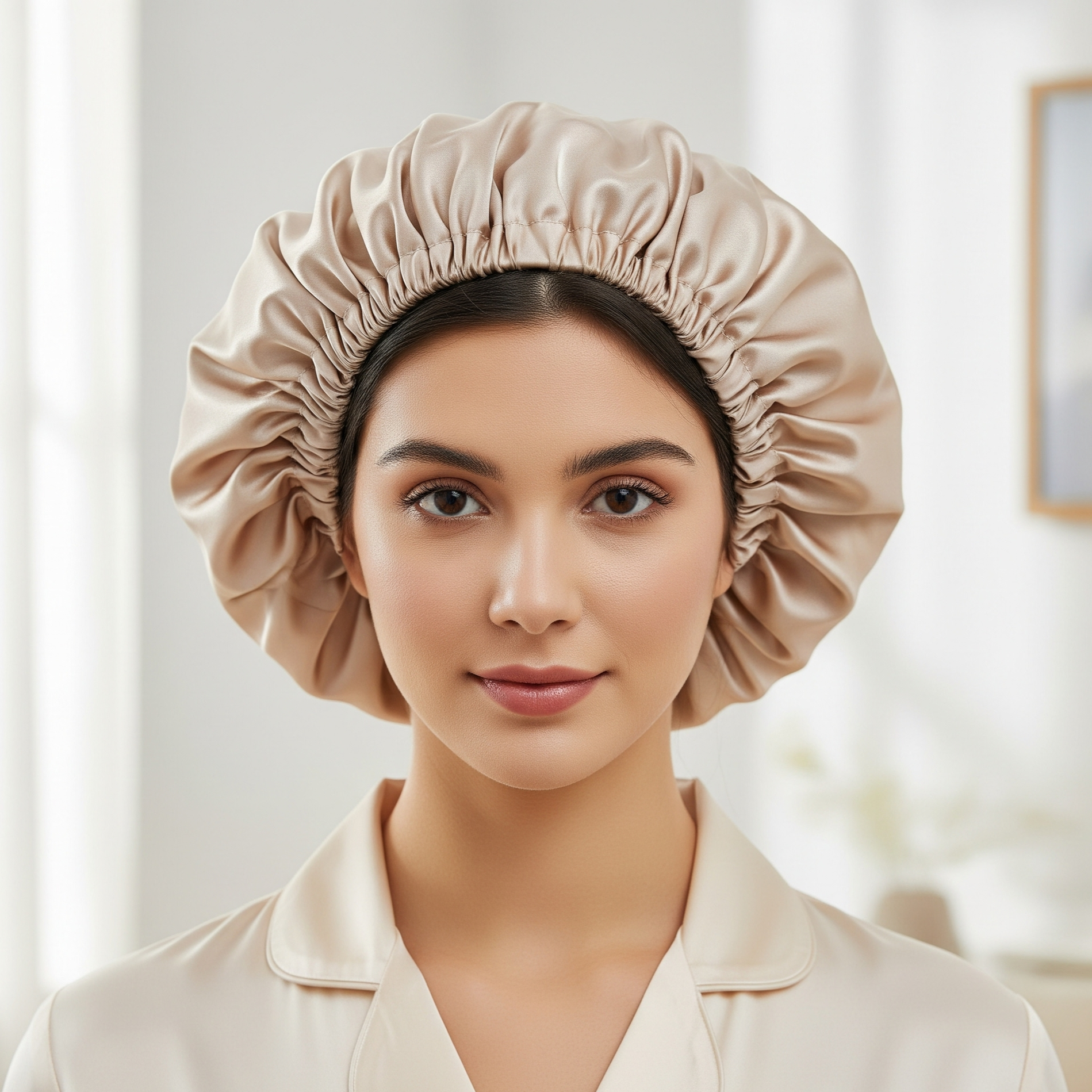 Silk Cap Anti Grease for Hair Care and Overnight Protection SleepingPillow