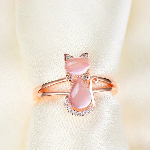Rose Gold Cat Ring Jula Jewelry