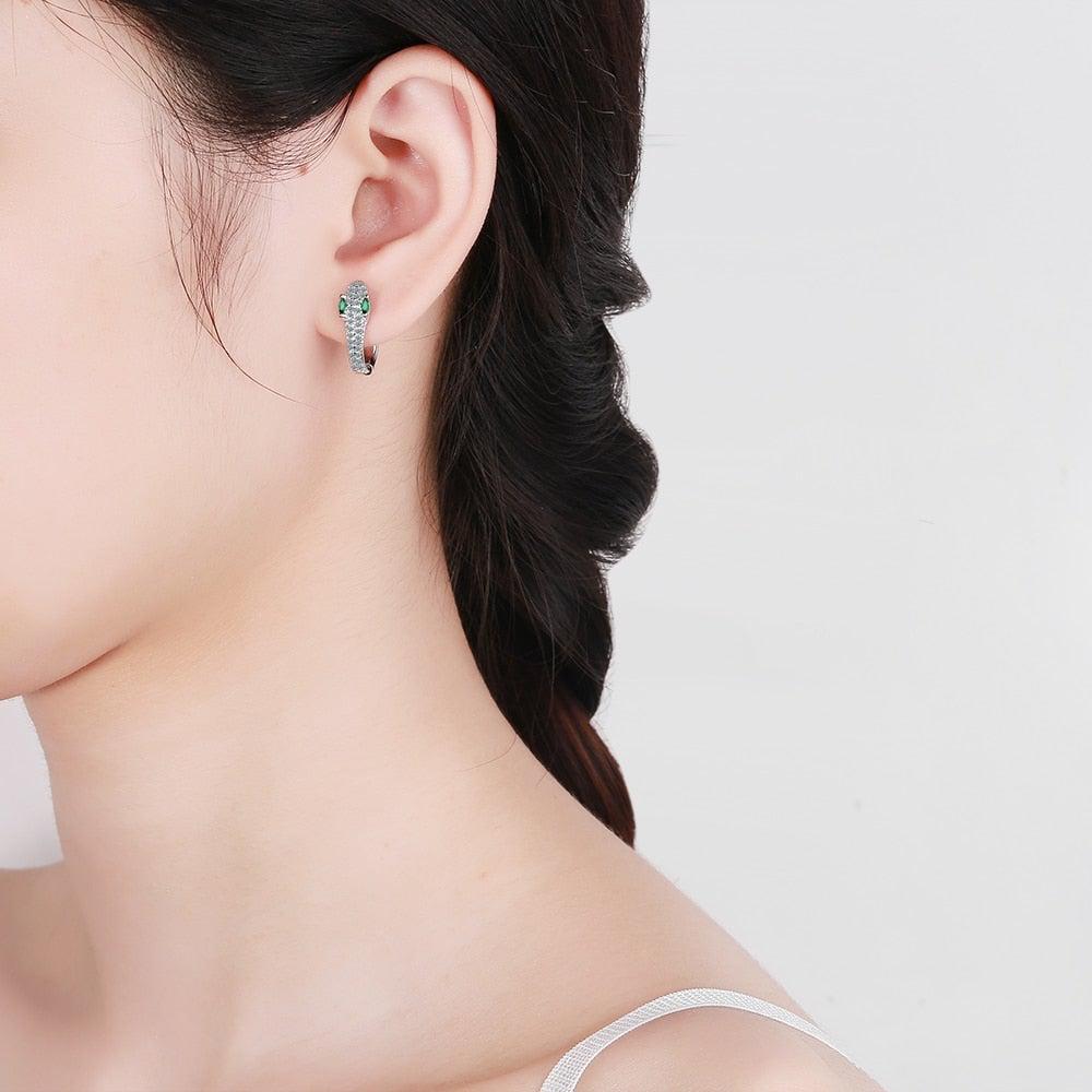 925 Sterling Silver Serpent Earrings Jula Jewelry