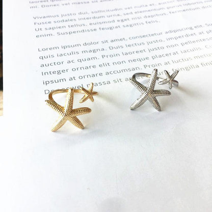 Adjustable Starfish Band in Silver and Gold Jula Jewelry