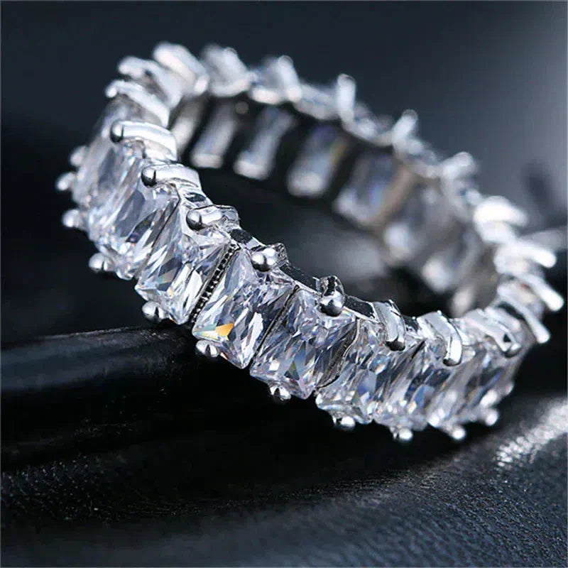 Luxurious Zirconia Band in Gold and Silver Jula Jewelry