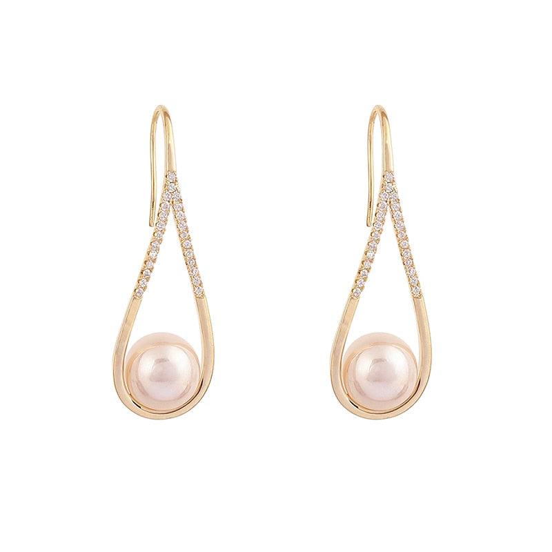 Rose Gold Pearl Studs Jula Jewelry