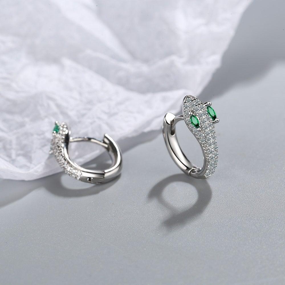 925 Sterling Silver Serpent Earrings Jula Jewelry