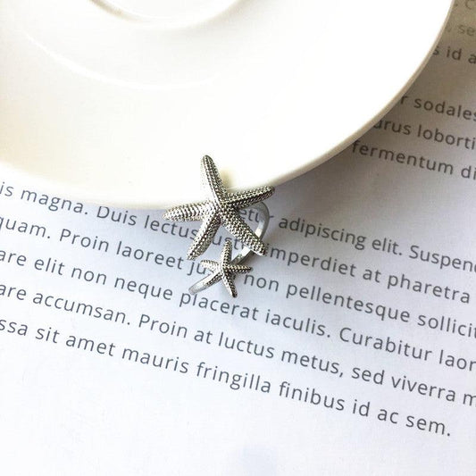 Adjustable Starfish Band in Silver and Gold Jula Jewelry