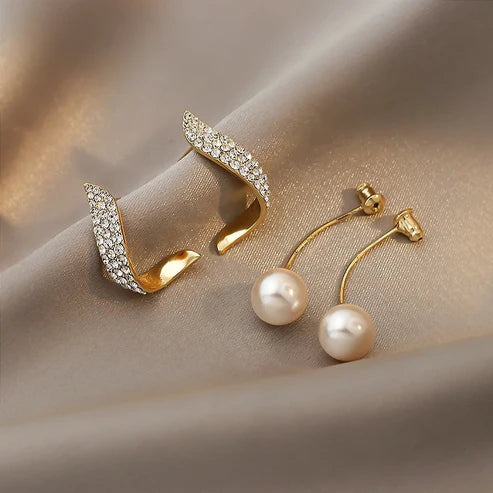 Gold Pearl Earrings Jula Jewelry