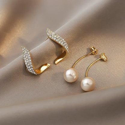 Golden Pearl Earrings Jula Jewelry