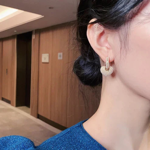 Golden Love Pearl Earrings Jula Jewelry