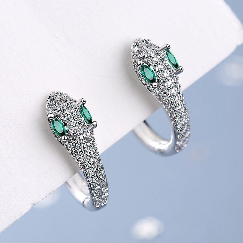 925 Sterling Silver Serpent Earrings Jula Jewelry